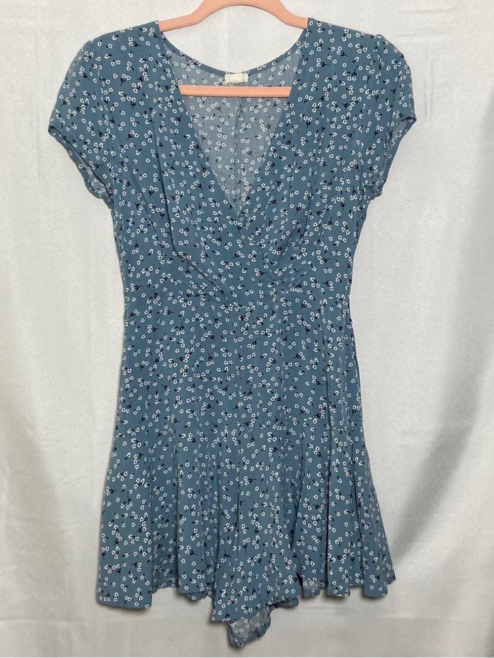 Blue Floral Mini Dress romper